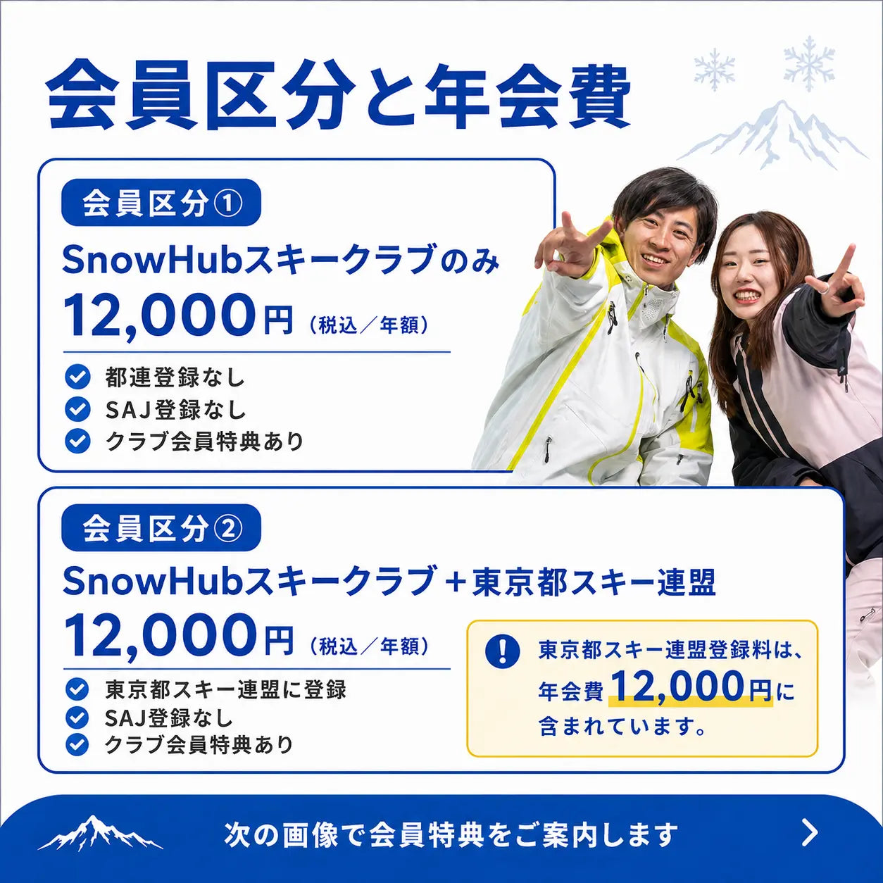 SnowHubスキークラブ会員登録